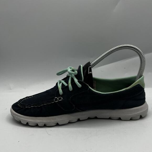 Skechers Shoes Womens 7 Navy On The Go Slip On Casual Walking Athleisure - Picture 5 of 12